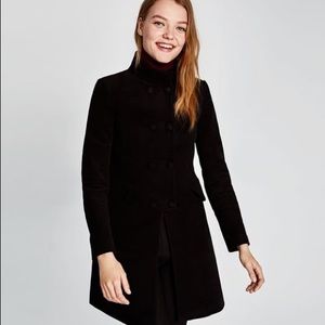 Zara Molesskin double breadted coat